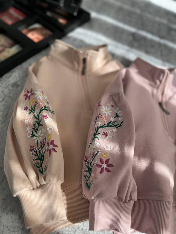 سویشرت نیم زیپ دخترانه 