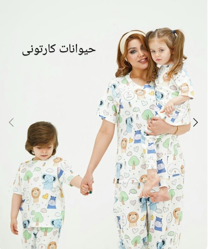 ست راحتی بچگانه تیشرت و شلوار طرح حیوانات