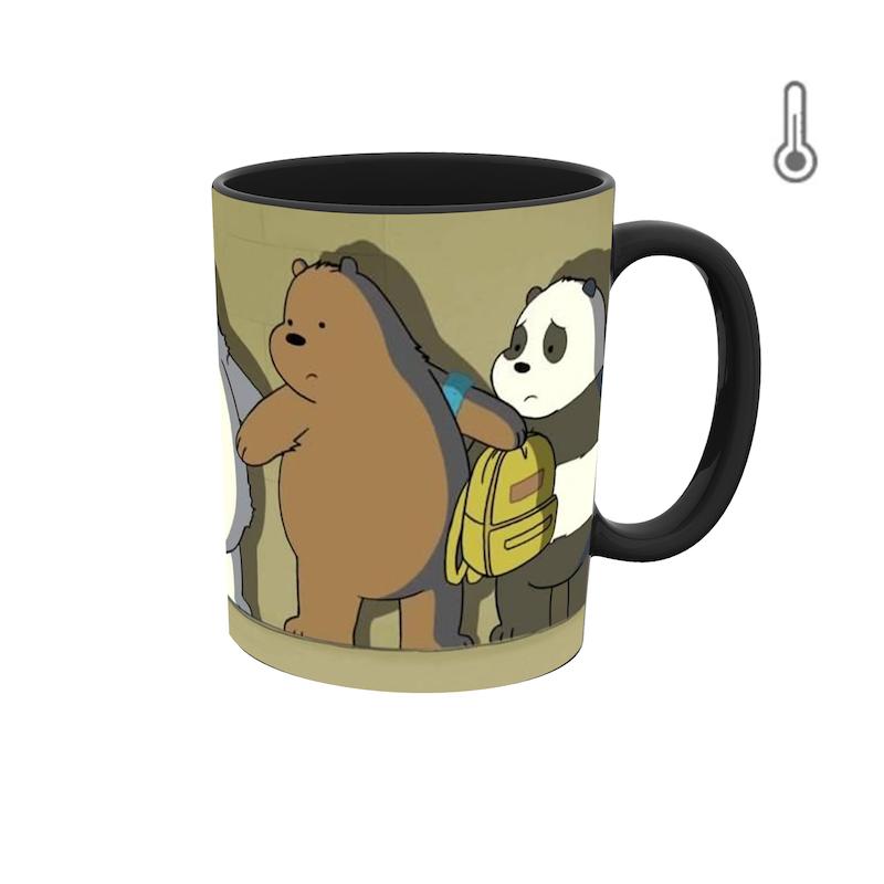 ماگ حرارتی طرح خرس کله فندقی 