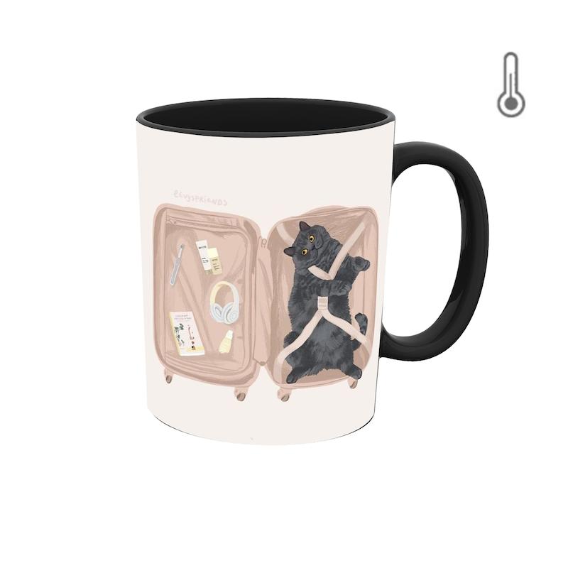 ماگ حرارتی طرح گرافیکی چمدان دخترانه