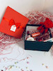 باکس ولنتاین مکعبی قرمز مشکی سایز 14*14