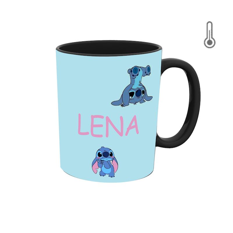 ماگ حرارتی طرح اسم لنا مدل استیچ 