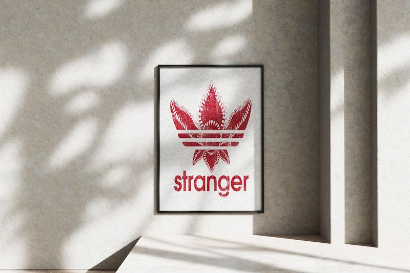 قاب عکس دیواری مدل سریال استرنجرتینگ