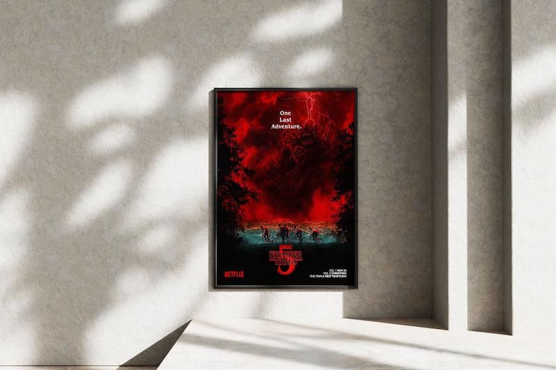 قاب عکس دیواری مدل سریال استرنجرتینگ