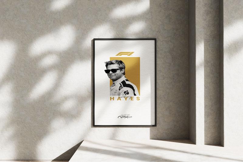 قاب عکس دیواری مدل فیلم F1 برد پیت