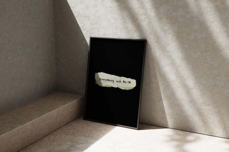 قاب عکس دیواری مدل گرافیکی جمله انگیزشی