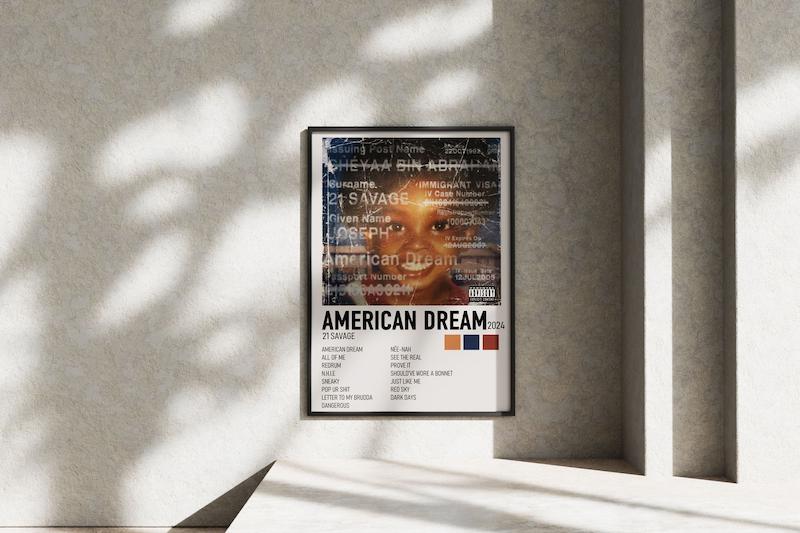 قاب عکس دیواری مدل البوم 21savage