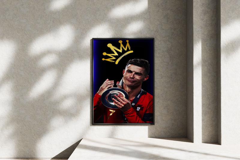 قاب عکس دیواری مدل تیم ملی پرتغال و رونالدو