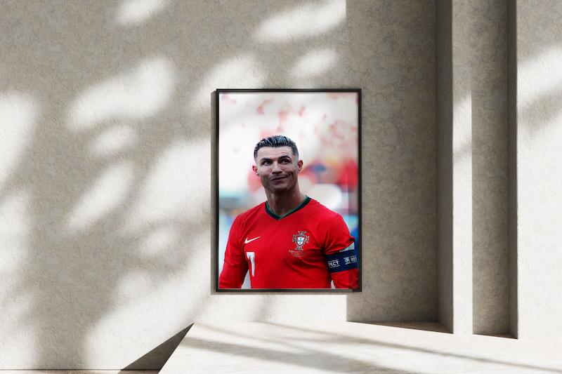 قاب عکس دیواری مدل تیم ملی پرتغال و رونالدو