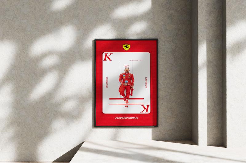 قاب عکس دیواری مدل فرمول 1 فراری همیلتون