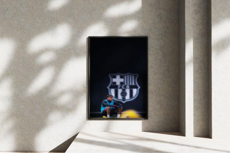 قاب عکس دیواری مدل تیم بارسلونا یامال