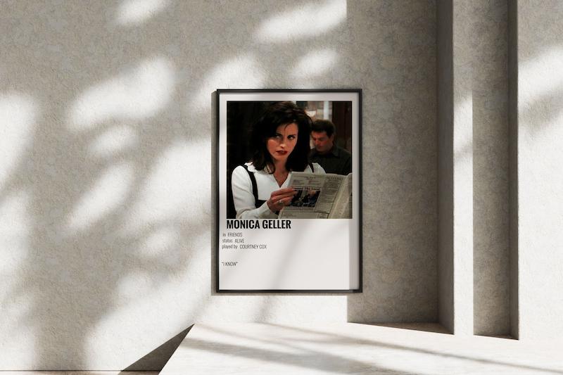 قاب عکس دیواری مدل پوستر سریال فرندز مونیکا