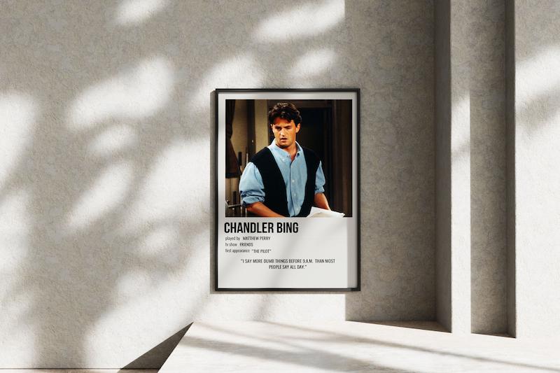 قاب عکس دیواری مدل پوستر سریال فرندز چندلر