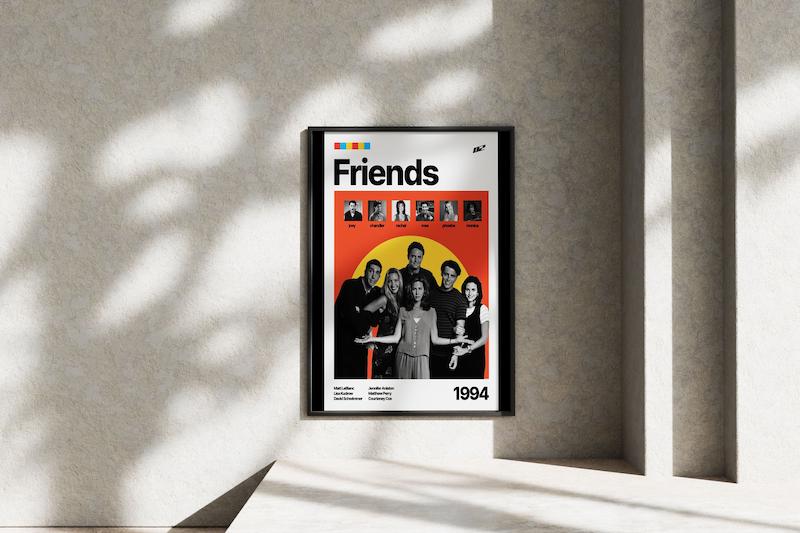 قاب عکس دیواری مدل پوستر سریال فرندز FRIENDS