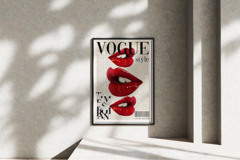 قاب عکس دیواری مدل پوستر مجله وگ VOGUE