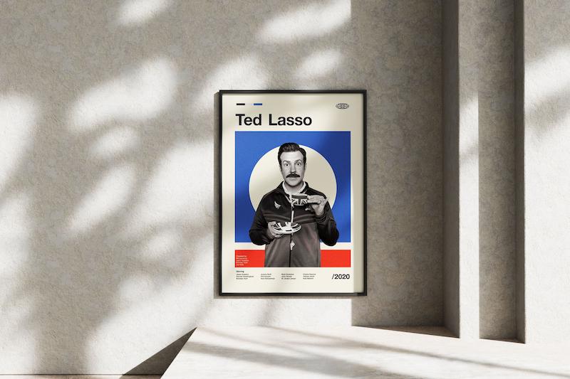 قاب عکس دیواری مدل پوستر سریال تد لاسو