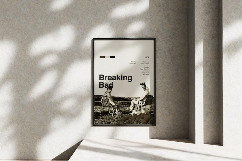 قاب عکس دیواری مدل پوستر سریال برکینگ بد