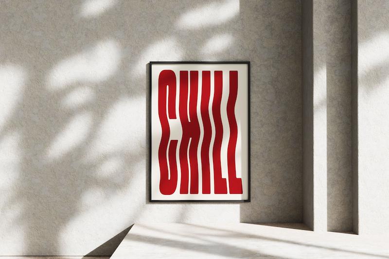 قاب عکس دیواری مدل پوستر گرافیکی CILL