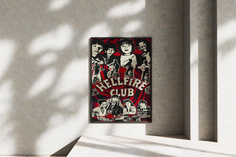 قاب عکس دیواری مدل پوستر سریال استرنجرتینگ 