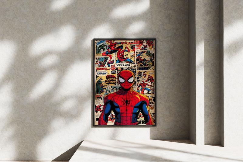 قاب عکس دیواری مدل پوستر  اسپایدرمن