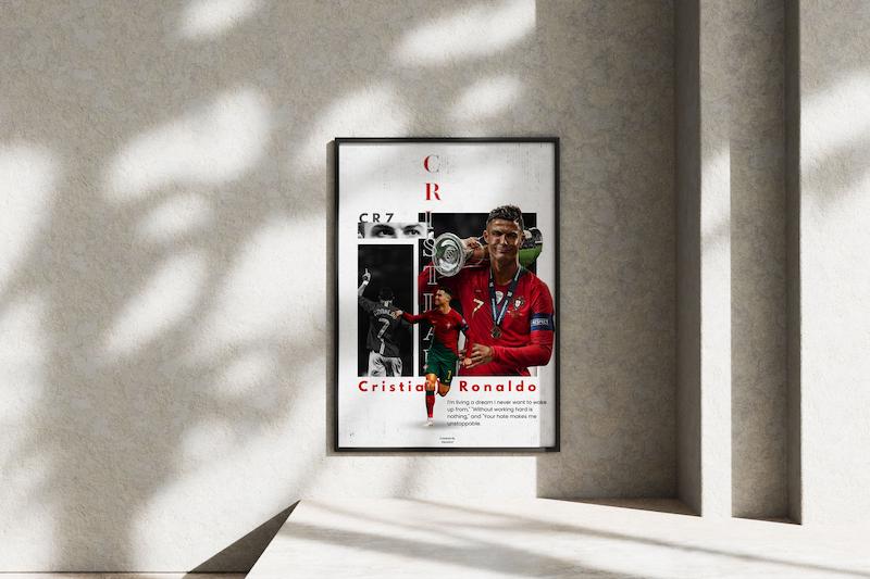 قاب عکس دیواری مدل پوستر رونالدو پرتغال