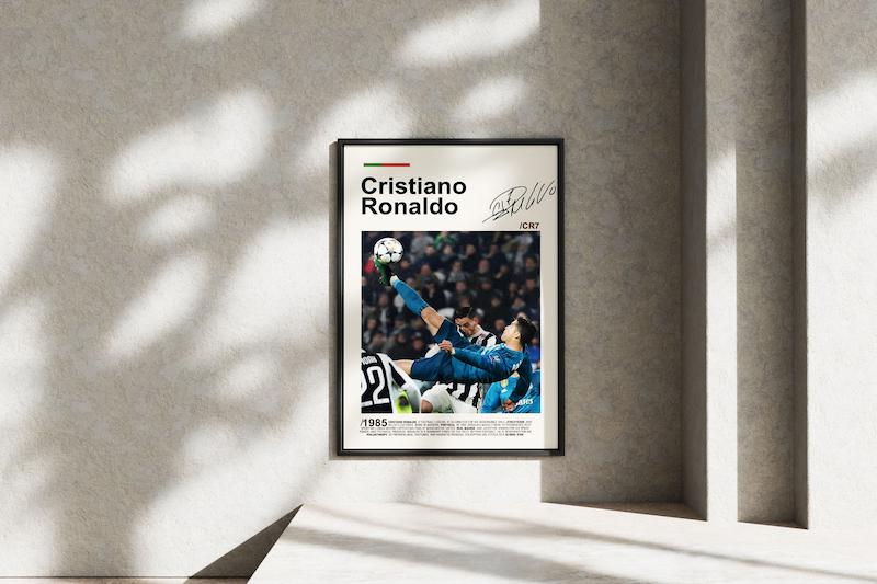 قاب عکس دیواری مدل پوستر رونالدو رئال مادرید