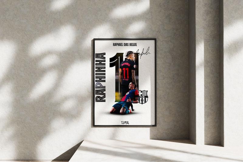 قاب عکس دیواری مدل پوستر رافینیا بارسلونا