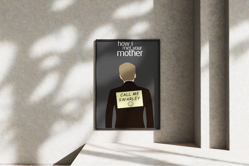 قاب عکس دیواری مدل پوستر سریال آشنایی با مادر, بارنی