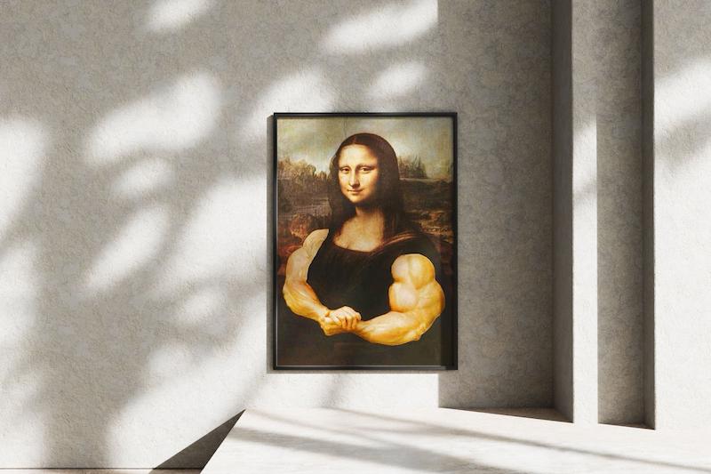 قاب عکس دیواری مدل پوستر گرافیکی مونالیزا
