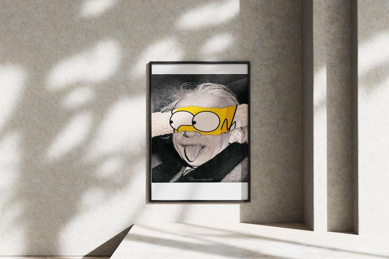 قاب عکس دیواری مدل پوستر گرافیکی انیشتین