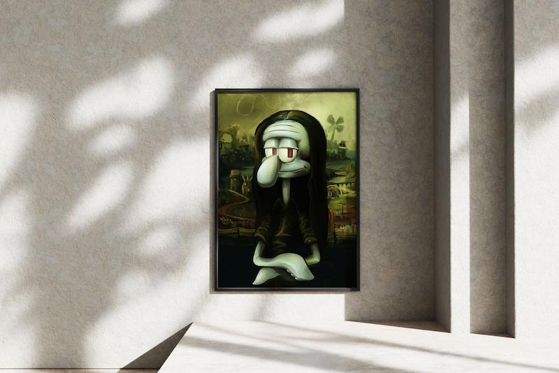 قاب عکس دیواری مدل پوستر گرافیکی مونالیزا