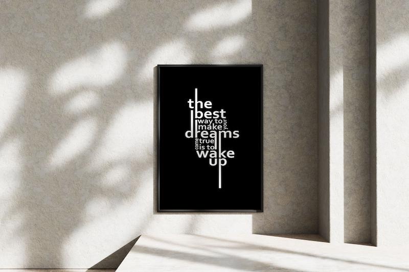 قاب عکس دیواری مدل پوستر جمله انگیزشی