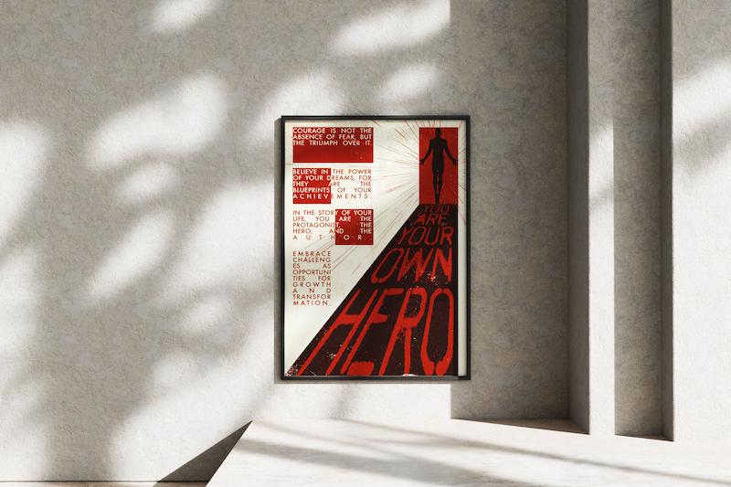 قاب عکس دیواری مدل پوستر جمله انگیزشی