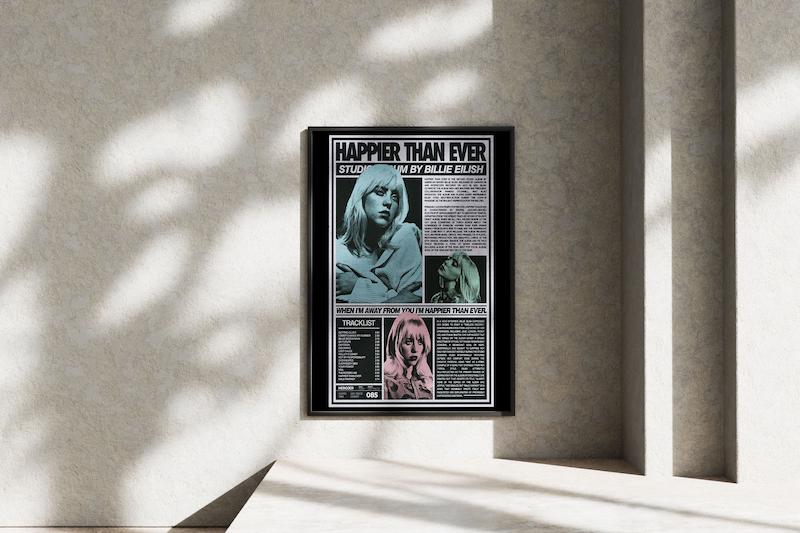 قاب عکس دیواری مدل پوستر بیلی ایلیش 