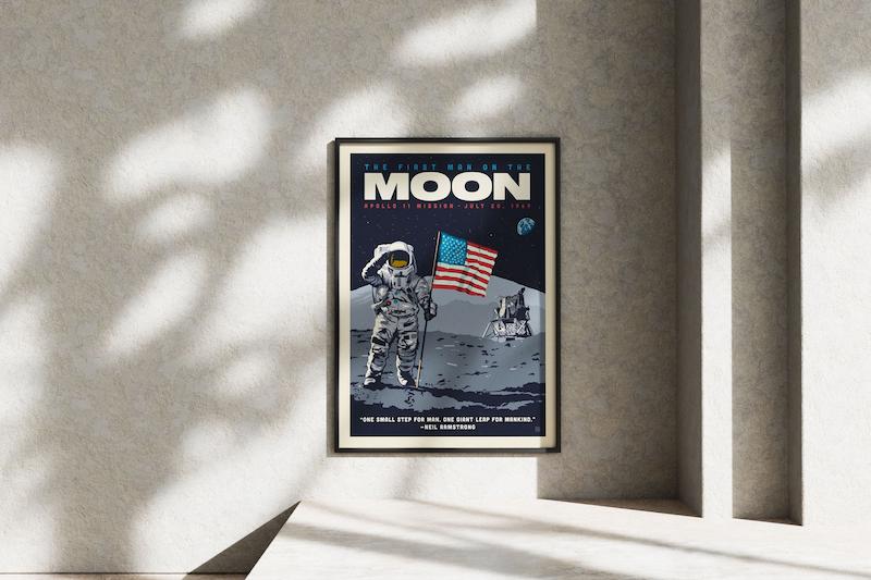 قاب عکس دیواری مدل پوستر فضانورد