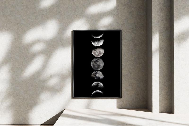 قاب عکس دیواری مدل پوستر ماه 