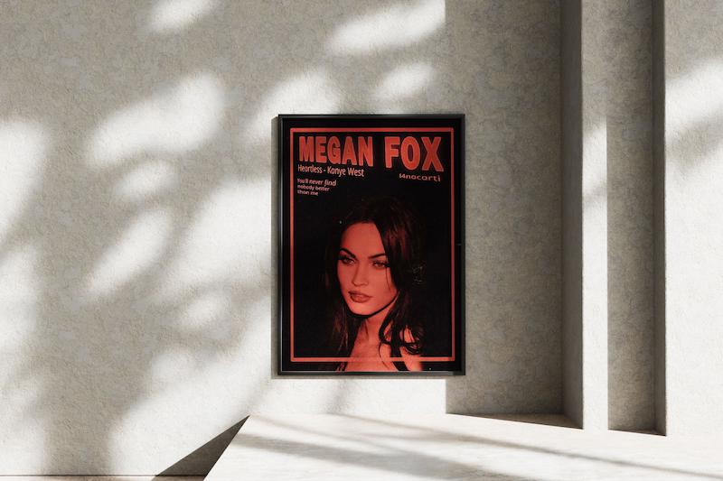 قاب عکس دیواری مدل پوستر مگان فاکس Megan Fox