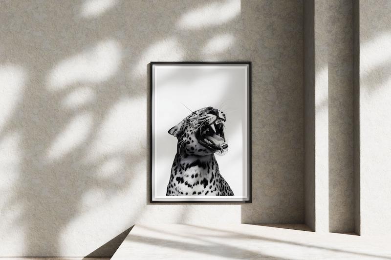 قاب عکس دیواری مدل پوستر پلنگ 