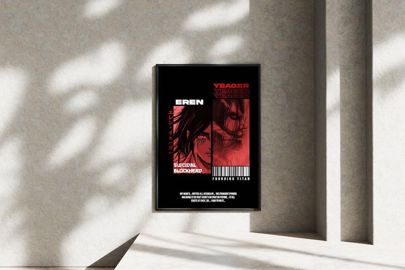 قاب عکس دیواری مدل پوستر انیمه Anime