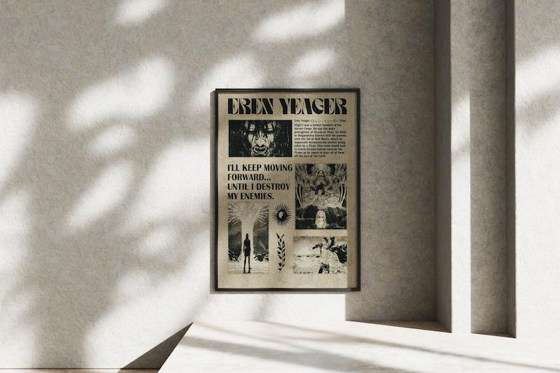 قاب عکس دیواری مدل پوستر انیمه Anime