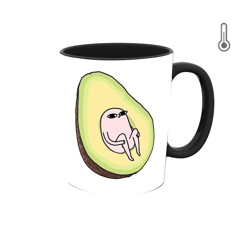 ماگ حرارتی طرح گرافیکی انیمیشن و آواکادو 