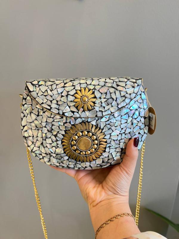 کیف دست دوز صدفی