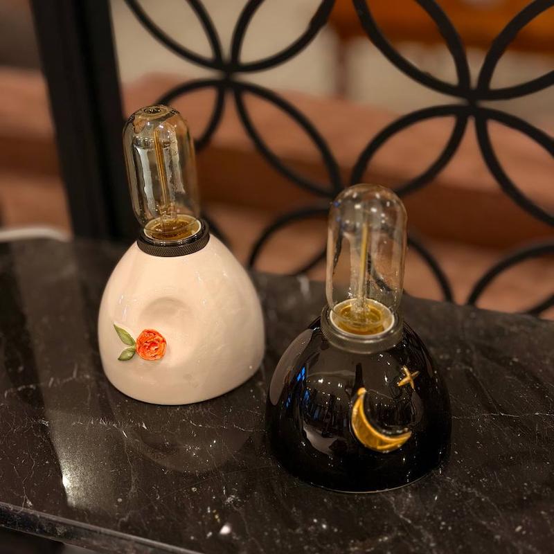 آباژور سرامیکی سفید