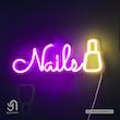 تابلو نئون طرح nails + لاک