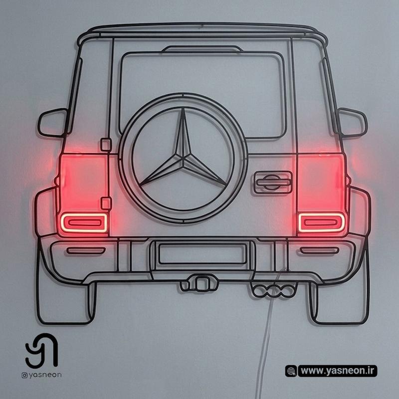 تابلو خطی طرح نمایه عقب بنز G Class