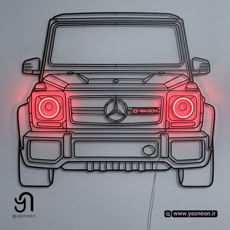 تابلو خطی طرح نمایه جلو بنز G Class