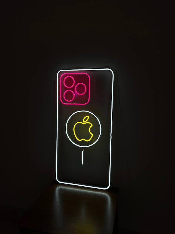 تابلو نئون فلکسی طرح پشت گوشی آیفون
