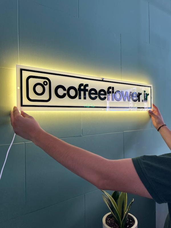 تابلو بک لایت طرح آیدی پیج