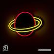 تابلو نئون طرح سیاره زحل کد 01