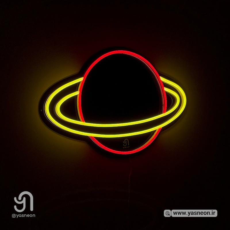 تابلو نئون طرح سیاره زحل کد 01